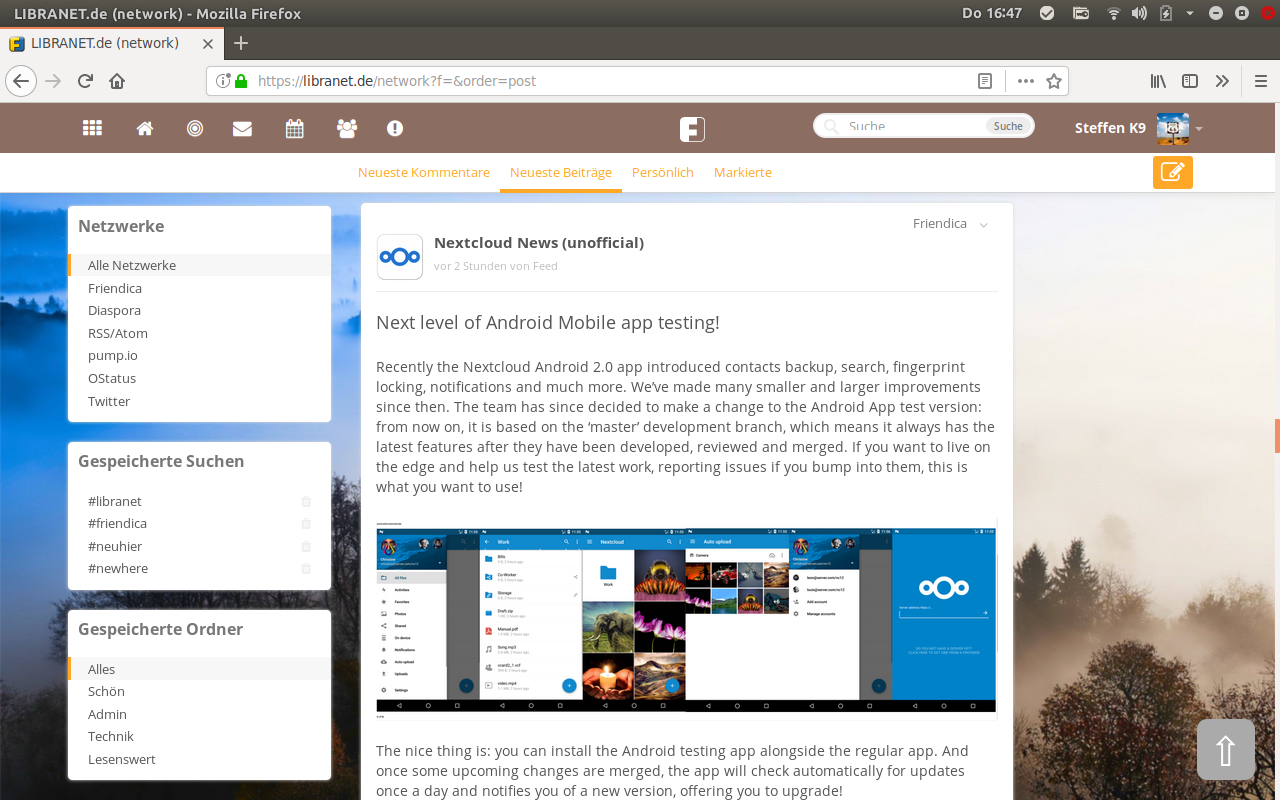 Frio theme in desktop browser Frio theme in desktop browser