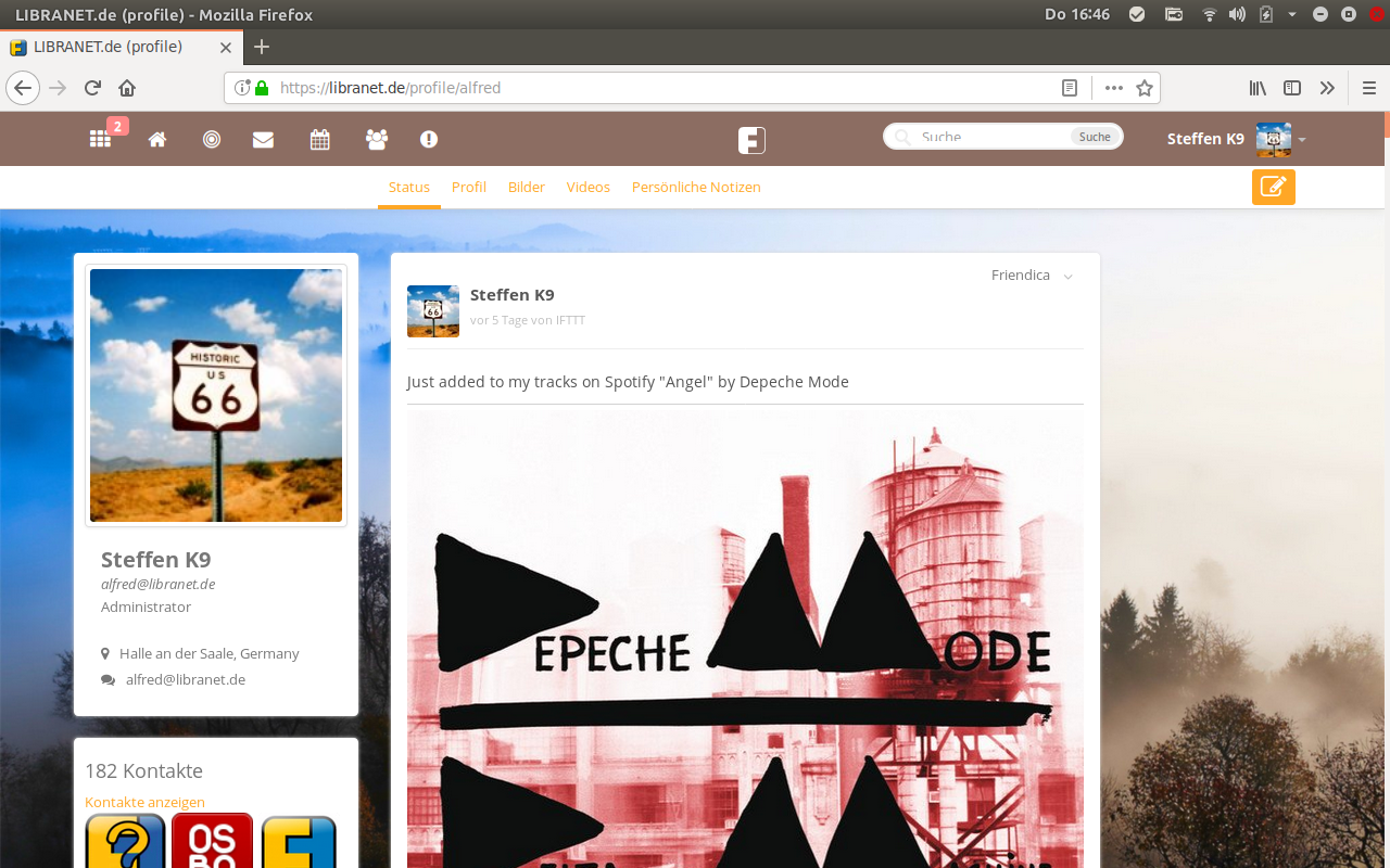 Frio theme in desktop browser