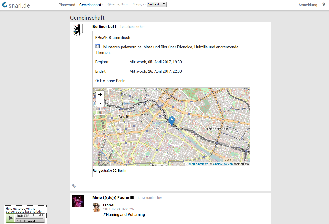 Vier theme in desktop browser Vier theme in desktop browser