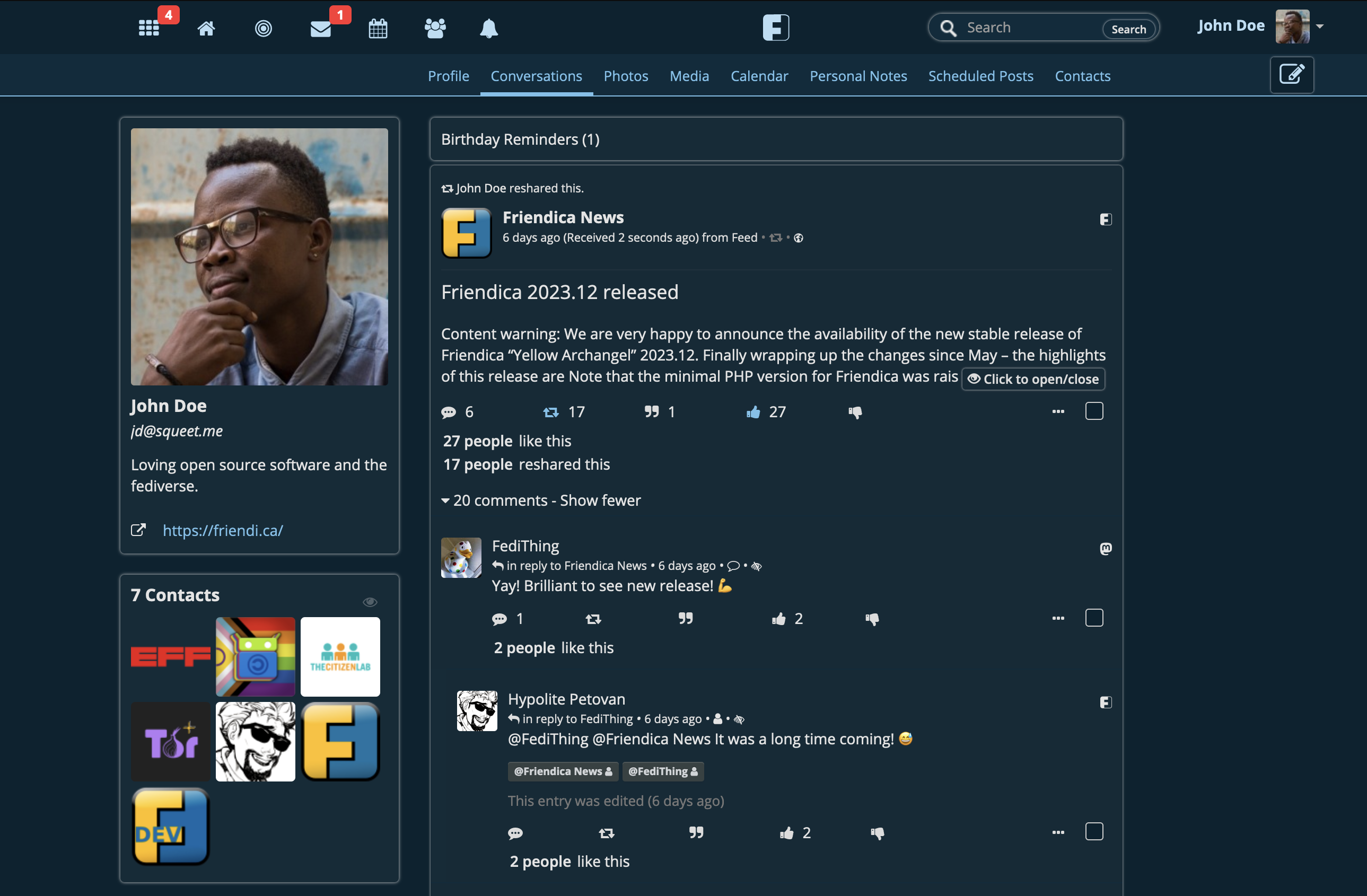 Frio theme in desktop browser Frio theme in desktop browser